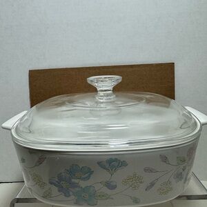 Corning Ware Pastel Bouquet A2B 2Qt Casserole Dish w/A9C Lid